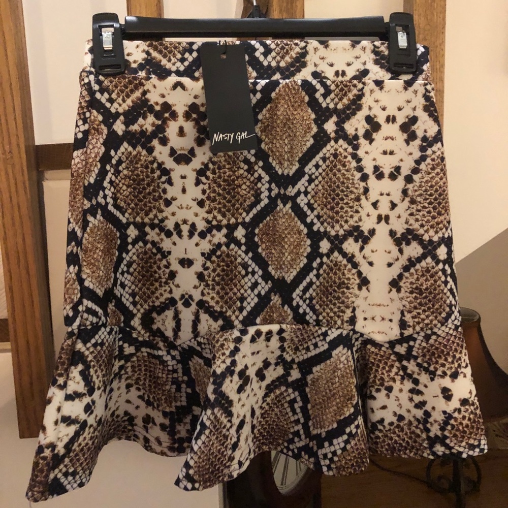Nasty Gal Snakeskin mini skirt